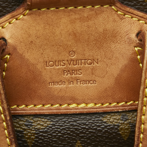 LOUIS VUITTON Authentic Brown Monogram Leather Backpack main image 12
